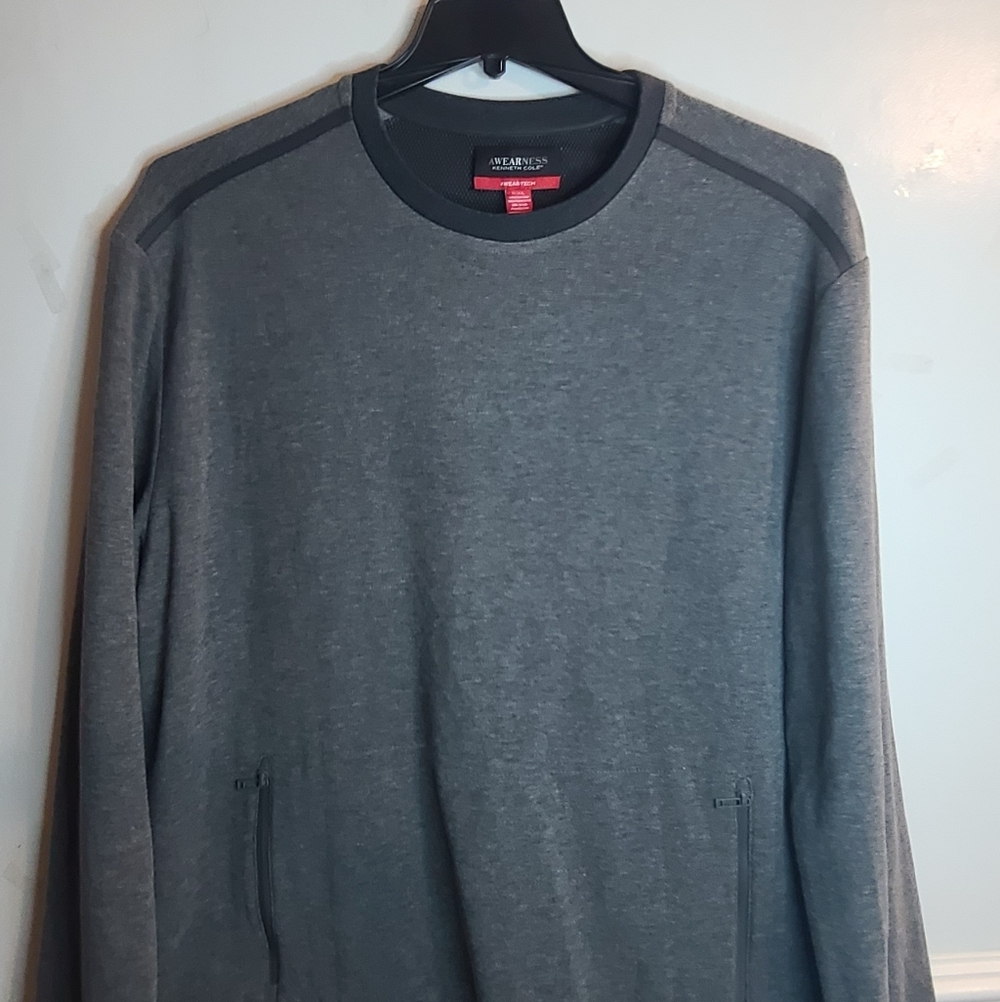 Men's Gray Long Sleeve Shirt by Kenneth Cole